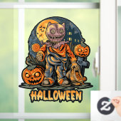 Spooky Halloween Scarecrow Trick-or-Treer Raamsticker (Huis)