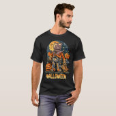 Spooky Halloween Scarecrow Trick-or-Treer T-shirt (Voorkant volledig)