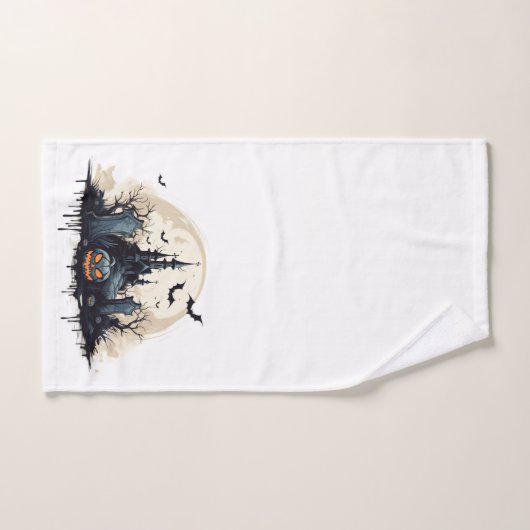 Spooky Halloween Scene Bad Handdoek (Handdoek)