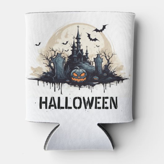 Spooky Halloween Scene Blikjeskoeler (Voorkant)