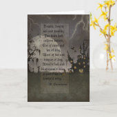 Spooky Halloween Scene Kaart (Gele Bloem)