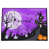spooky Halloween scene naam toevoegen Groot Cadeauzakje (Voorkant)