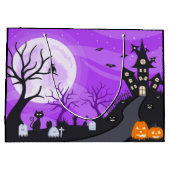 spooky Halloween scene naam toevoegen Groot Cadeauzakje (Achterkant)