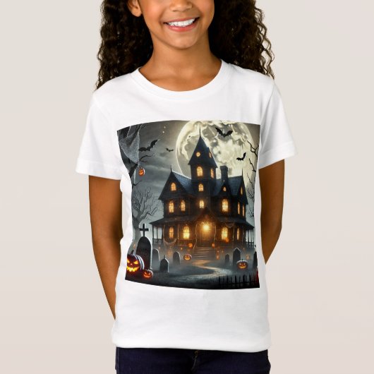 Spooky Halloween scene T-shirt ontwerp (Voorkant)