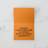 Spooky Halloween Scene Wenskaart Kaart (Binnen)