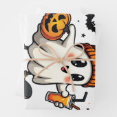 Spooky Halloween Schaatsen Pompoen Spice Ghost Her Inpakpapier Vel (In situ)