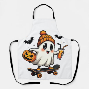 Spooky Halloween Schaatsen Pompoen Spice Ghost Her Schort
