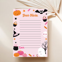 Spooky Halloween Schattig Roze Tijd Capsule Nota p