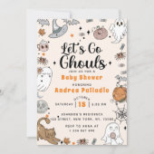 Spooky Halloween Schattige Ghost Baby shower Party Kaart (Voorkant)