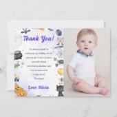 Spooky Halloween Schattige Ghost Party Dank je kaa Bedankkaart (Voorkant)