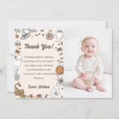 Spooky Halloween Schattige Ghost Party Dank je kaa Bedankkaart (Voorkant)