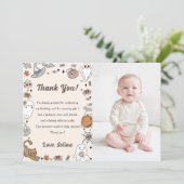 Spooky Halloween Schattige Ghost Party Dank je kaa Bedankkaart (Staand voorkant)