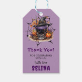 Spooky Halloween Schattige Ghost Verjaardagsfeest Cadeaulabel (Voorkant)