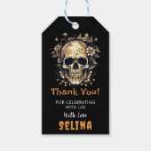 Spooky Halloween Schattige Ghost Verjaardagsfeest Cadeaulabel (Voorkant)