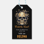 Spooky Halloween Schattige Ghost Verjaardagsfeest Cadeaulabel (Achterkant)