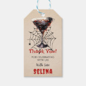 Spooky Halloween Schattige Ghost Verjaardagsfeest Cadeaulabel (Voorkant)