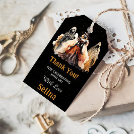 Spooky Halloween Schattige Ghost Verjaardagsfeest Cadeaulabel