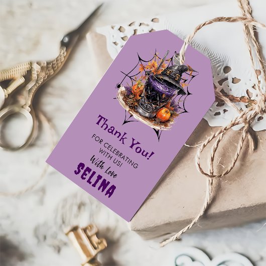 Spooky Halloween Schattige Ghost Verjaardagsfeest Cadeaulabel