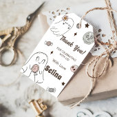 Spooky Halloween Schattige Ghost Verjaardagsfeest Cadeaulabel