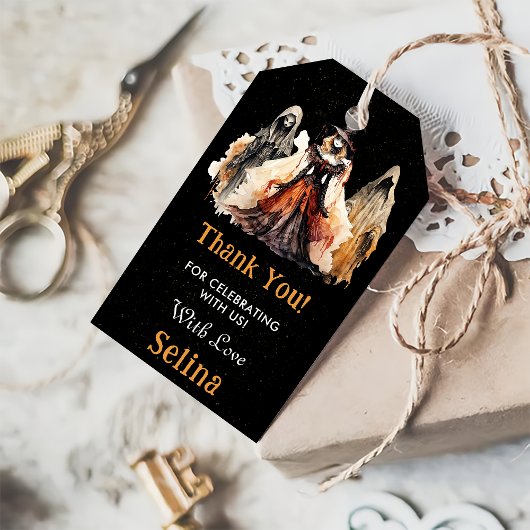 Spooky Halloween Schattige Ghost Verjaardagsfeest Cadeaulabel