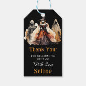 Spooky Halloween Schattige Ghost Verjaardagsfeest Cadeaulabel (Voorkant)