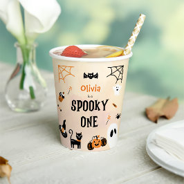 Spooky Halloween Schattige Ghost Verjaardagsfeest Papieren Bekers