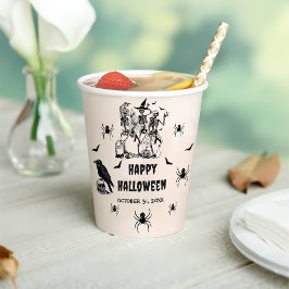 Spooky Halloween Schattige Ghost Verjaardagsfeest Papieren Bekers