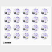 Spooky Halloween Schattige Ghost Verjaardagsfeest Ronde Sticker (Vel)