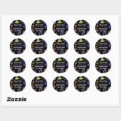 Spooky Halloween Schattige Ghost Verjaardagsfeest Ronde Sticker (Vel)