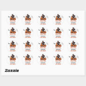 Spooky Halloween Schattige Ghost Verjaardagsfeest Ronde Sticker (Vel)
