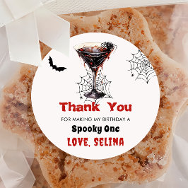 Spooky Halloween Schattige Ghost Verjaardagsfeest Ronde Sticker