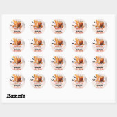 Spooky Halloween Schattige Ghost Verjaardagsfeest Ronde Sticker (Vel)