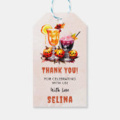 Spooky Halloween Schattige Ghost Verjaardagsfeestg Cadeaulabel (Achterkant)