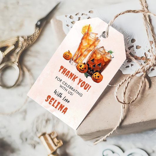 Spooky Halloween Schattige Ghost Verjaardagsfeestg Cadeaulabel