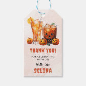 Spooky Halloween Schattige Ghost Verjaardagsfeestg Cadeaulabel (Voorkant)