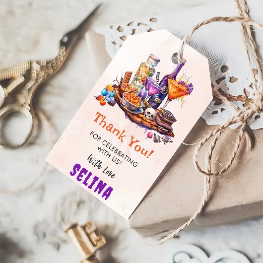 Spooky Halloween Schattige Ghost Verjaardagsfeestj Cadeaulabel