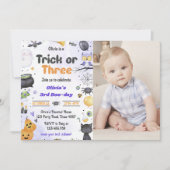 Spooky Halloween Schattige Spook 3e Verjaardagsfee Kaart (Voorkant)