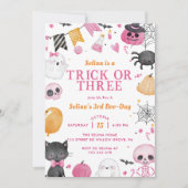 Spooky Halloween Schattige Spook 3e Verjaardagsfee Kaart (Voorkant)