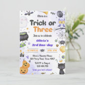 Spooky Halloween Schattige Spook 3e Verjaardagsfee Kaart (Staand voorkant)