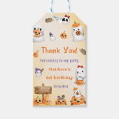 Spooky Halloween Schattigee geest Dank u Cadeaulabel (Voorkant)