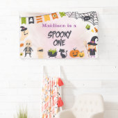 Spooky Halloween Schattigee Ghost Banner (Insitu)