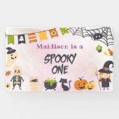 Spooky Halloween Schattigee Ghost Banner (Horizontaal)