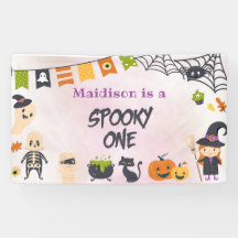 Spooky Halloween Schattigee Ghost Banner