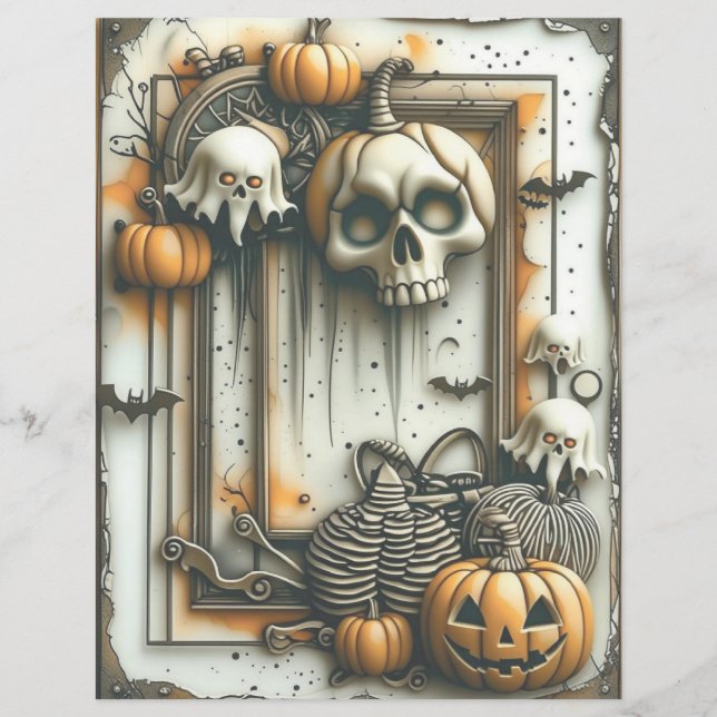 Spooky Halloween  Scrapbook Paper (Voorkant)
