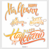 Spooky Halloween Script Sticker Set (Vel)