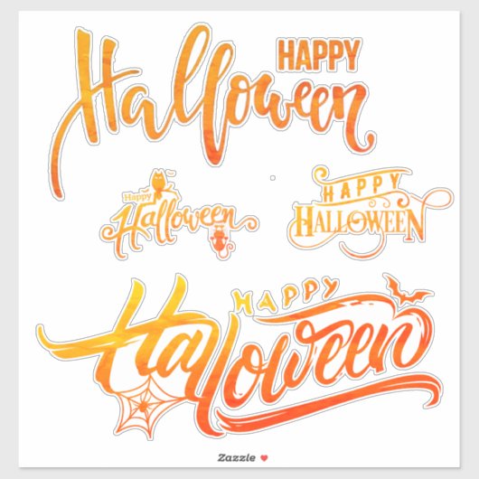 Spooky Halloween Script Sticker Set (Vel)