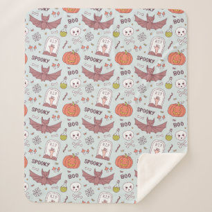 Spooky Halloween Sherpa Deken