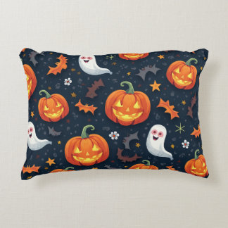 Spooky Halloween Sierkussen met Pumpkins & Ghost Accent Kussen