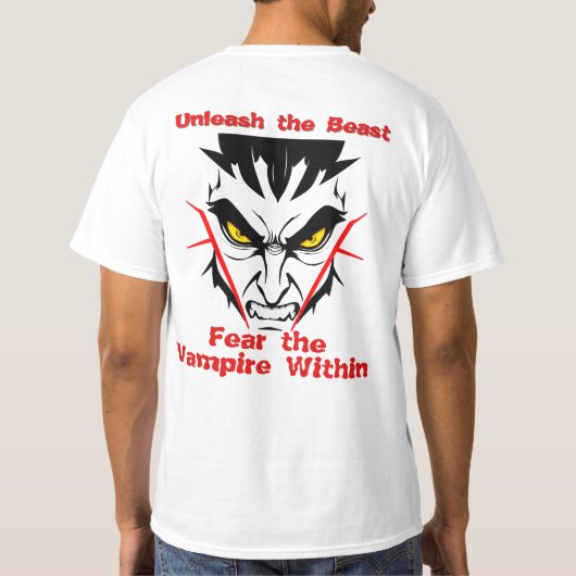 Spooky Halloween Skelet T-shirt (Achterkant)
