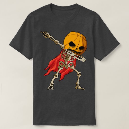 Spooky Halloween Skelet T-shirt (Design voorkant)